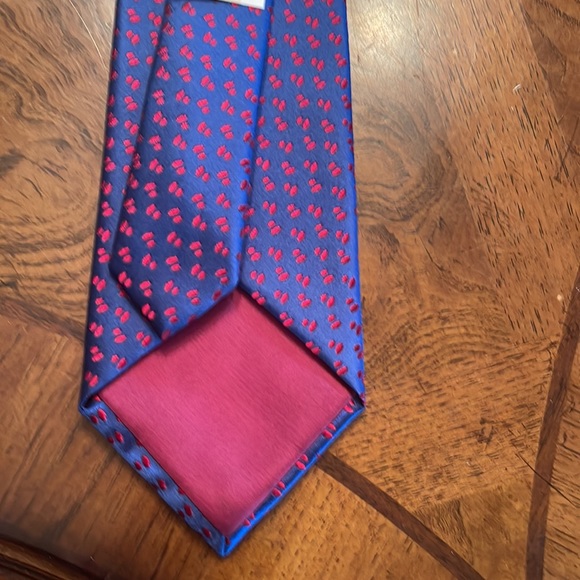NWT Neumann Marcus 100% silk vintage tie in blue and red - Picture 4 of 10